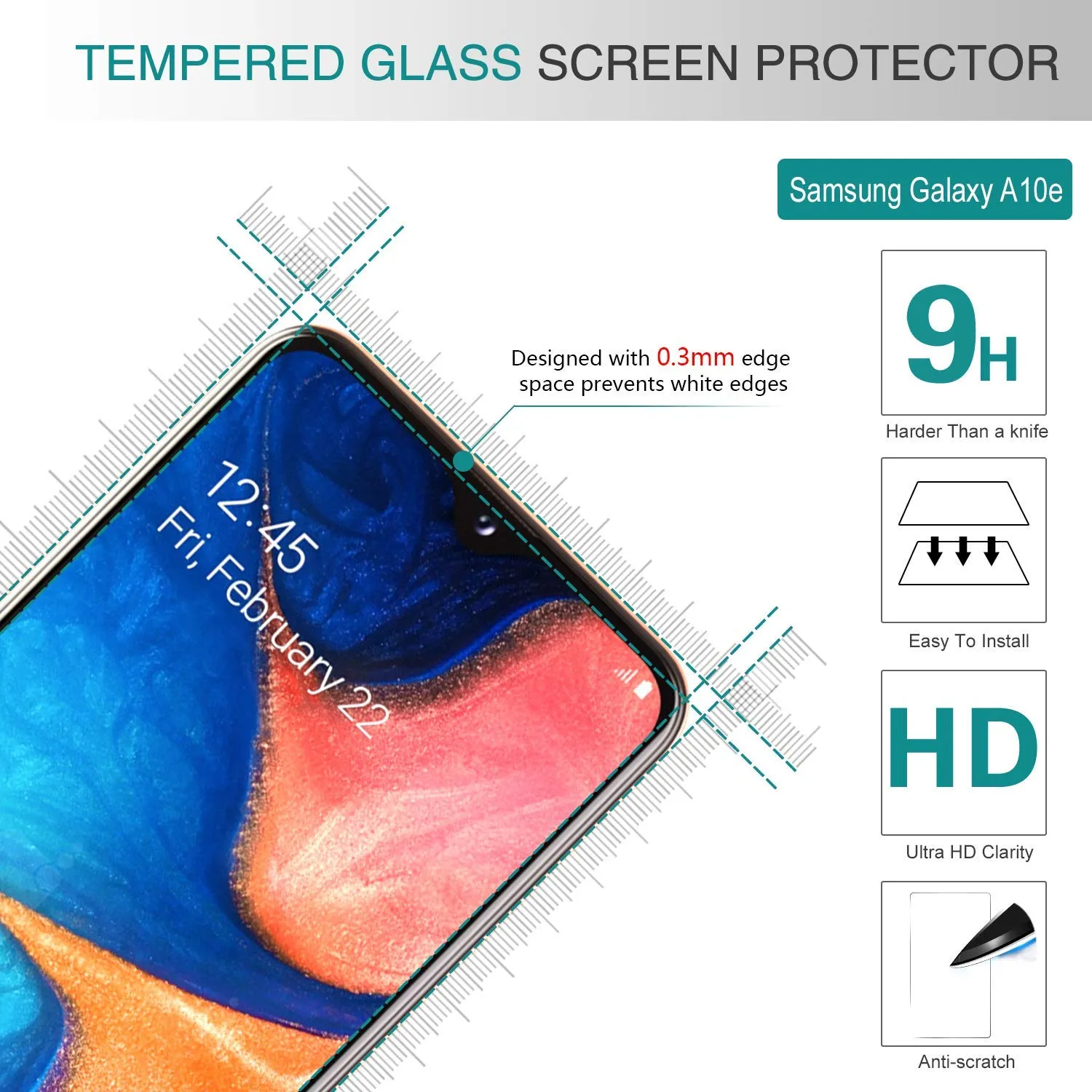 LeYi Samsung Galaxy A10e Case (NOT FIT A10) with HD Screen Protector, Military Grade Armor Full-Body Protective Phone Cover Case with 360 Degree