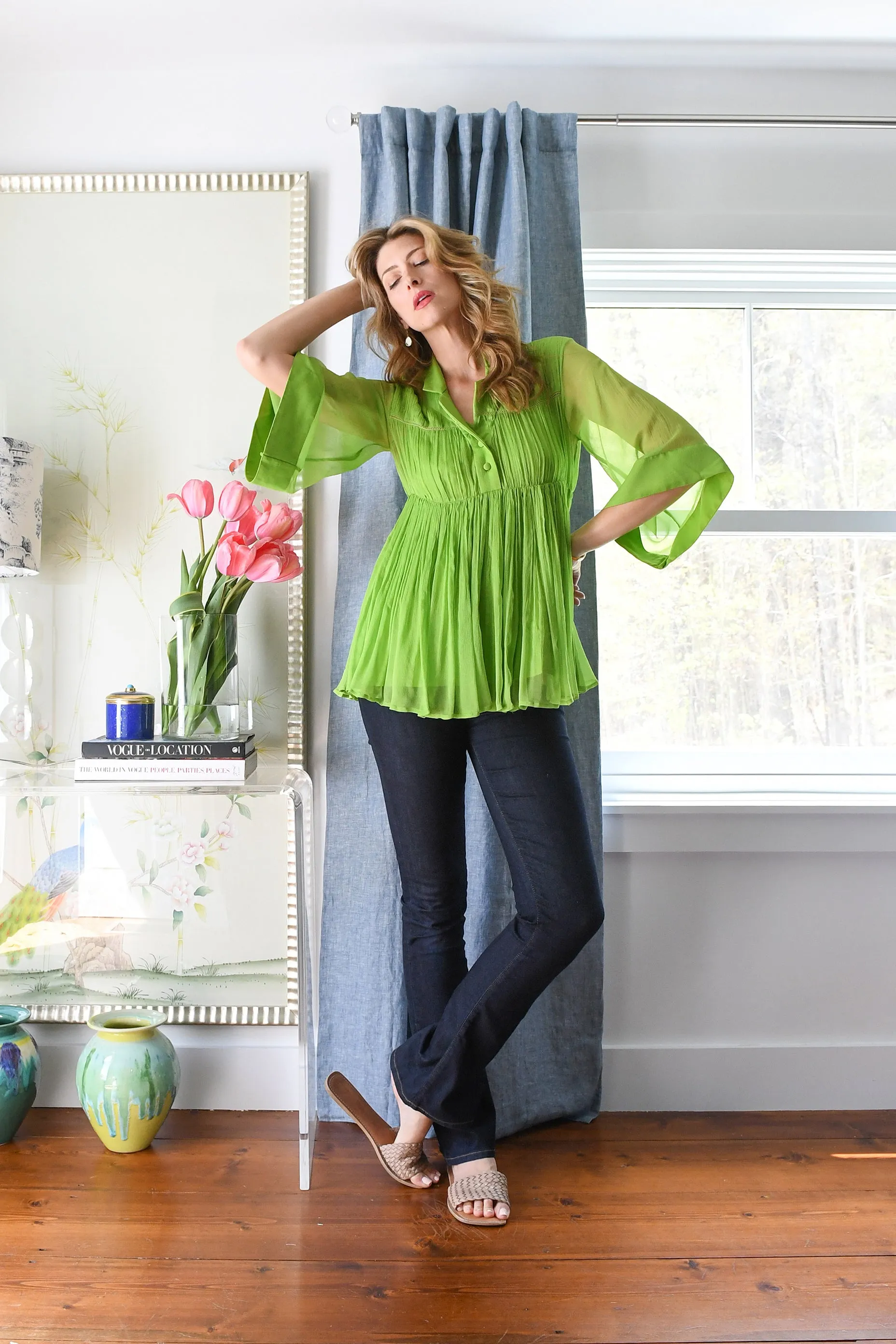 Lime Green Layered Shirt