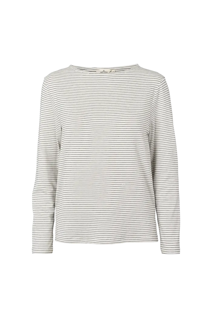 Liva Boat Neck - whisper white / Sky captain