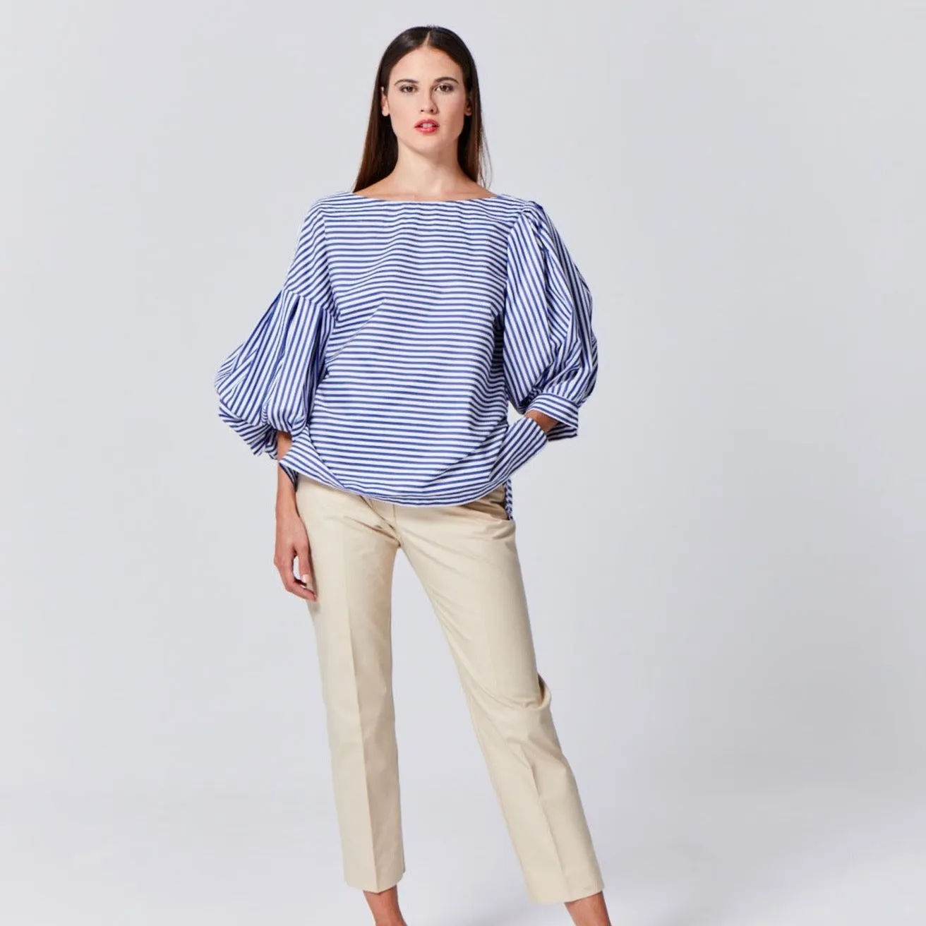 Marinière Stripe Puff Sleeve