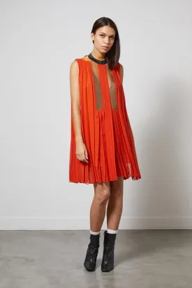 MAUROY orange - silk cocktail dress