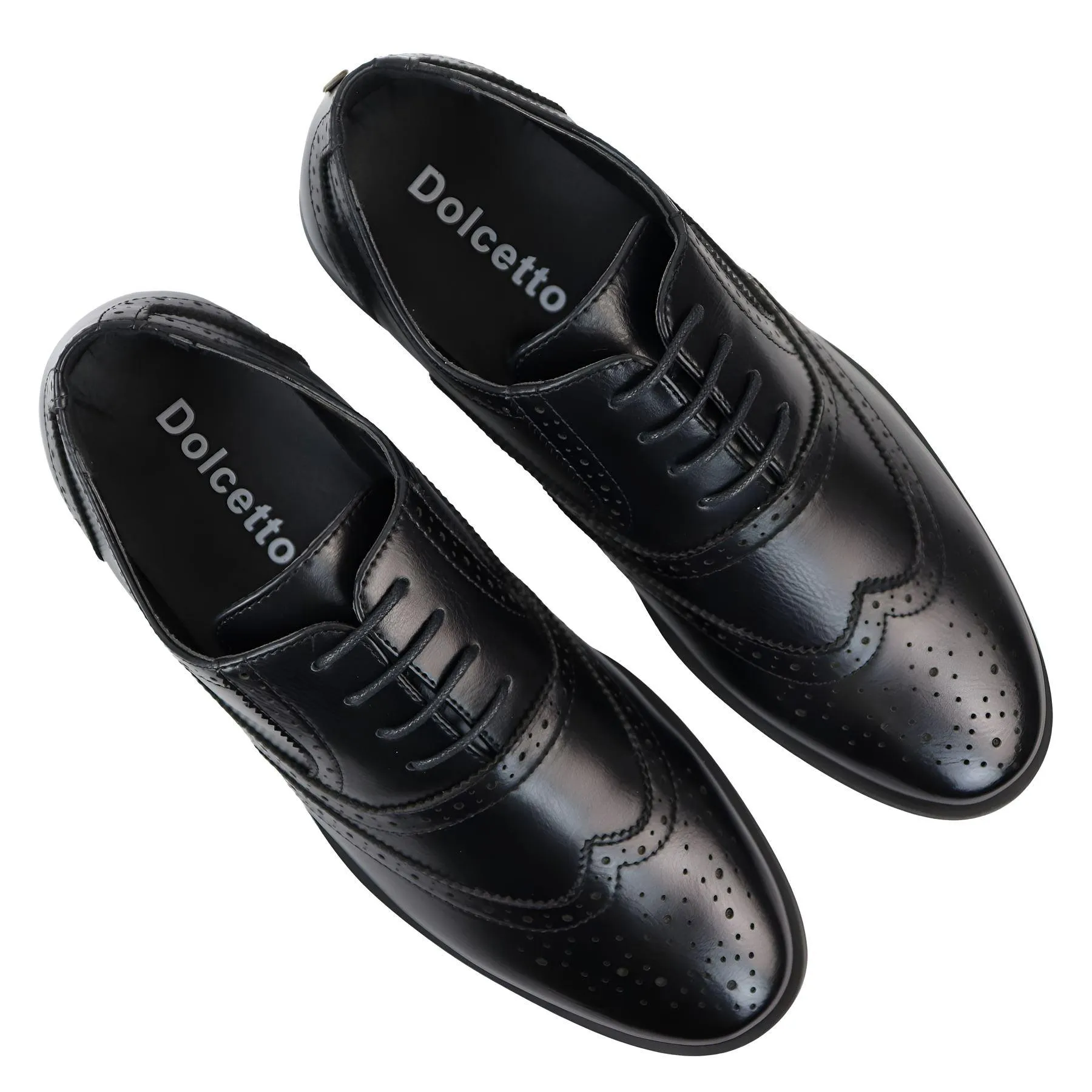 Men's Black Oxfords Shoes Brogues Derbys Formal Dress Shoe