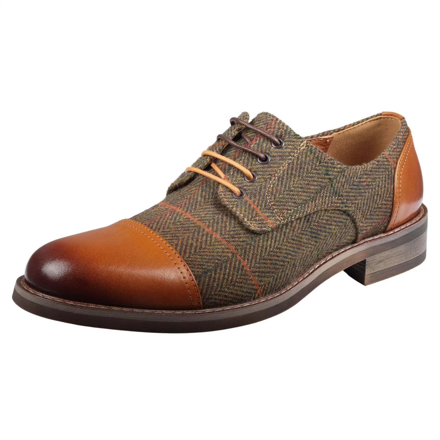 Men's Oxford Shoes Premium Leather Tweed Formal Shoe