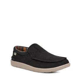 Men's Shoes Sanuk SIDEWALK SURFER LITE 2 SL Casual Slip Ons 1152132 BLACK