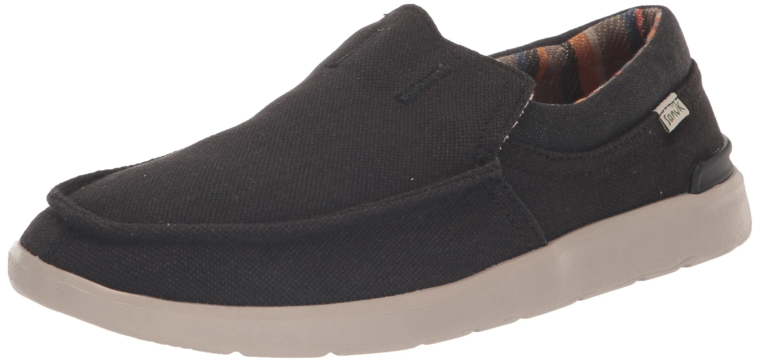 Men's Shoes Sanuk SIDEWALK SURFER LITE 2 SL Casual Slip Ons 1152132 BLACK