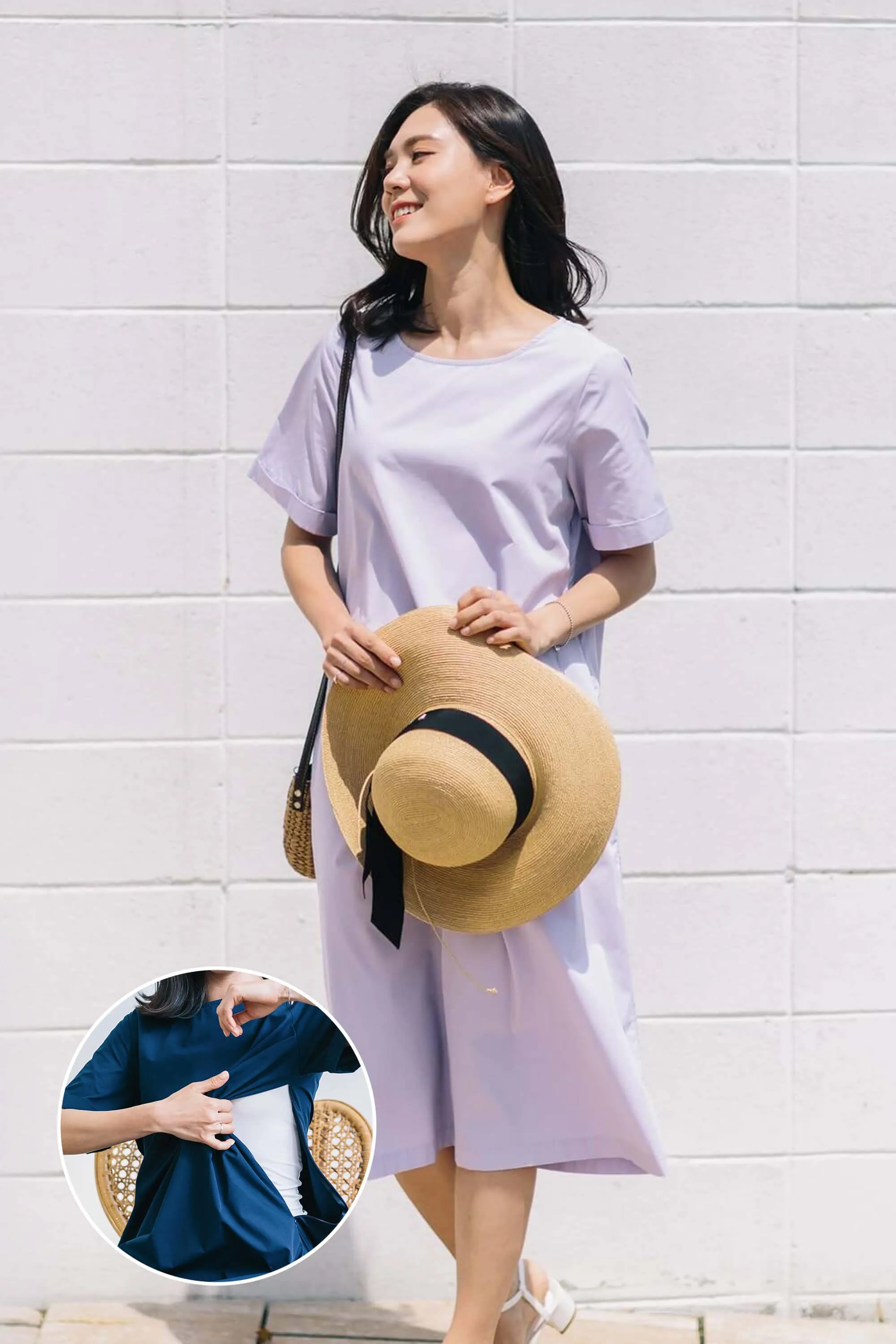 Minimal A-Line Nursing Dress