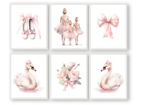 Mother and Daughter Ballet Nursery Prints - Set 2