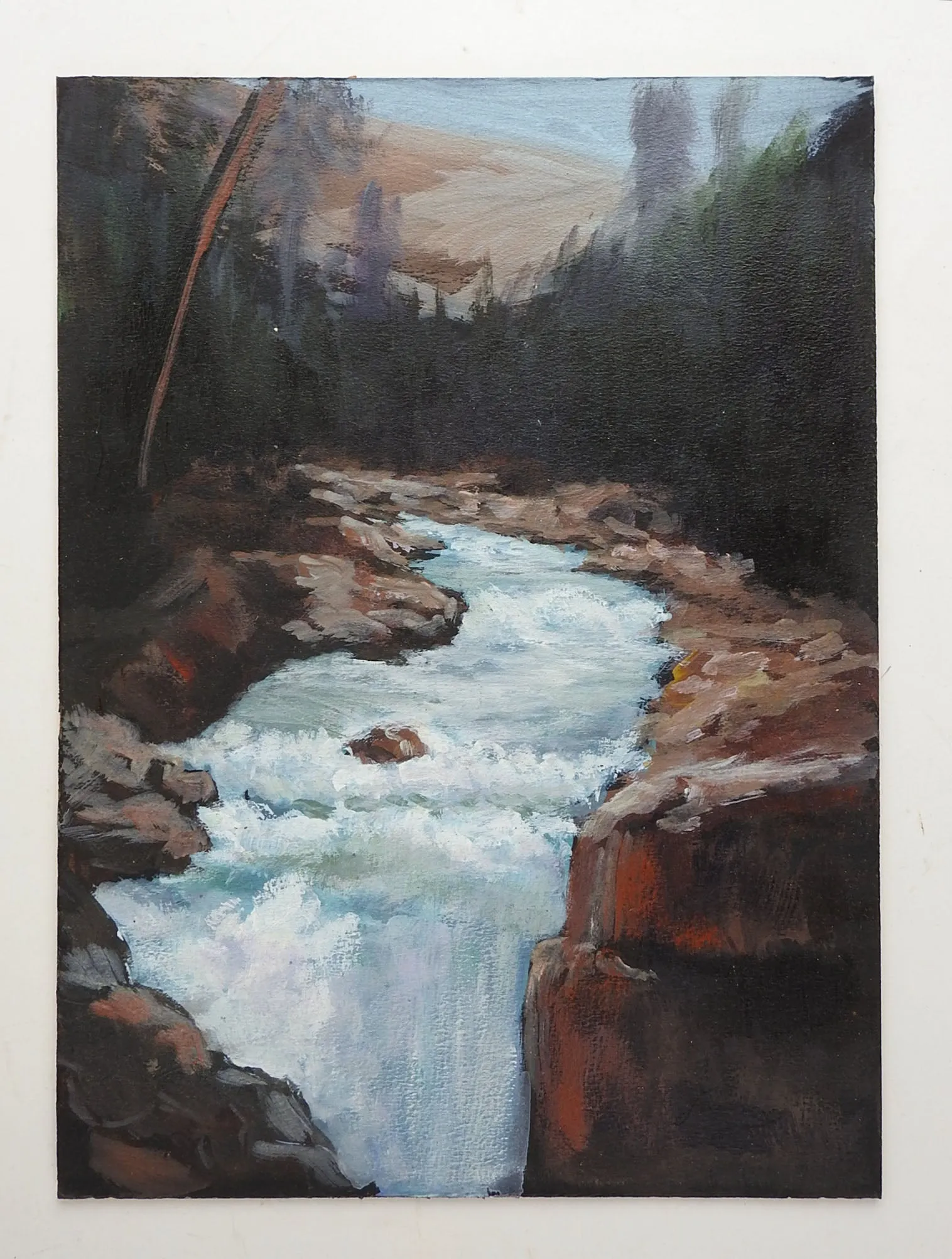 Mountain Stream Landscape Painting