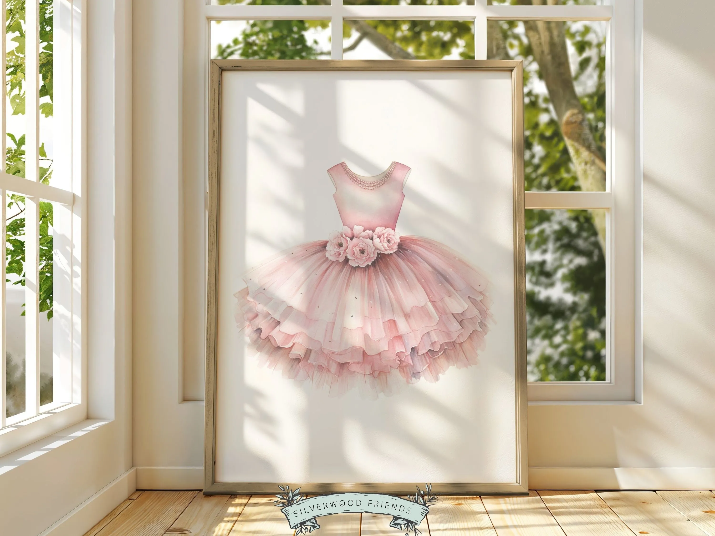 Pink Ballerina Nursery Wall Art