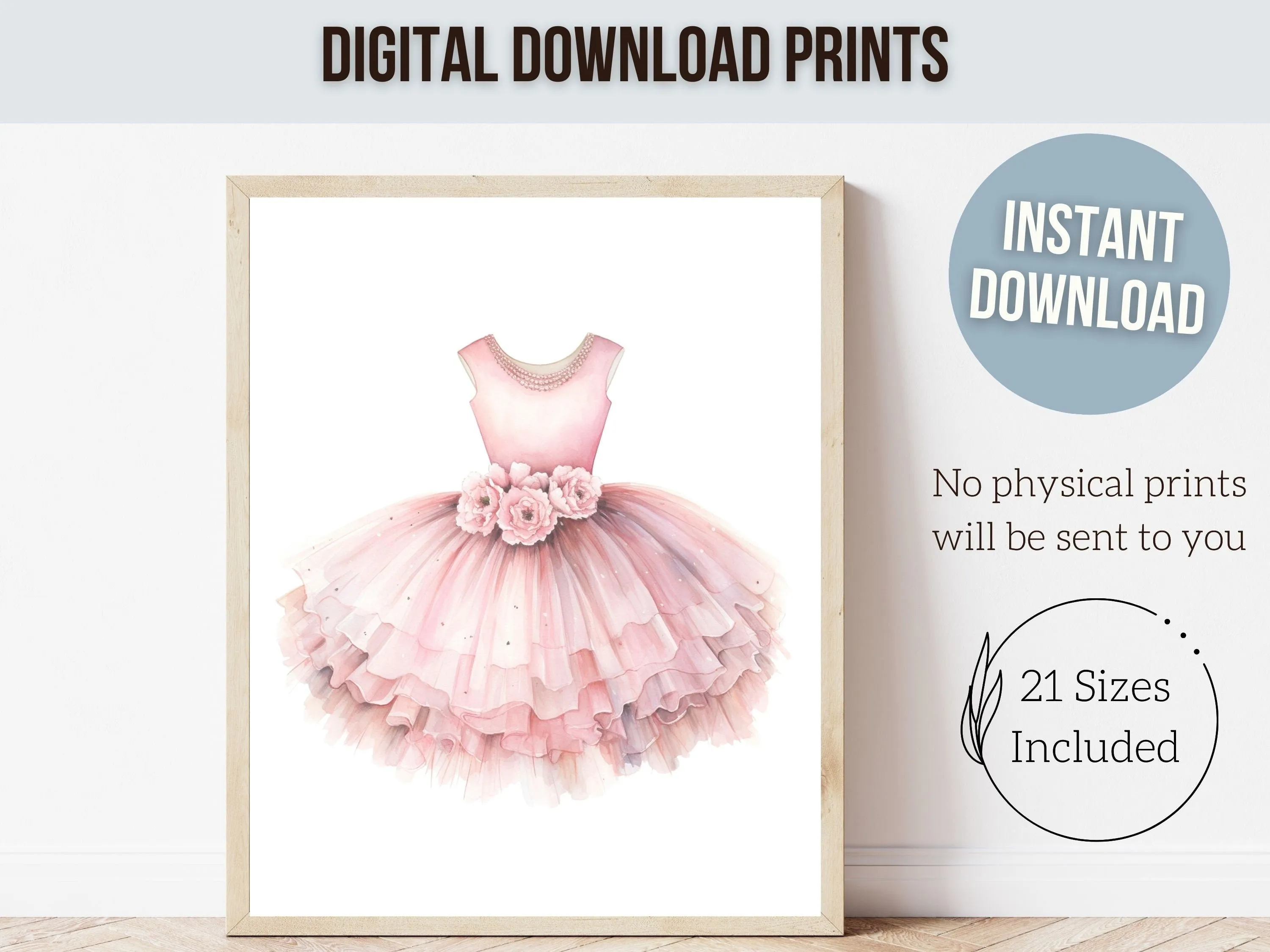 Pink Ballerina Nursery Wall Art