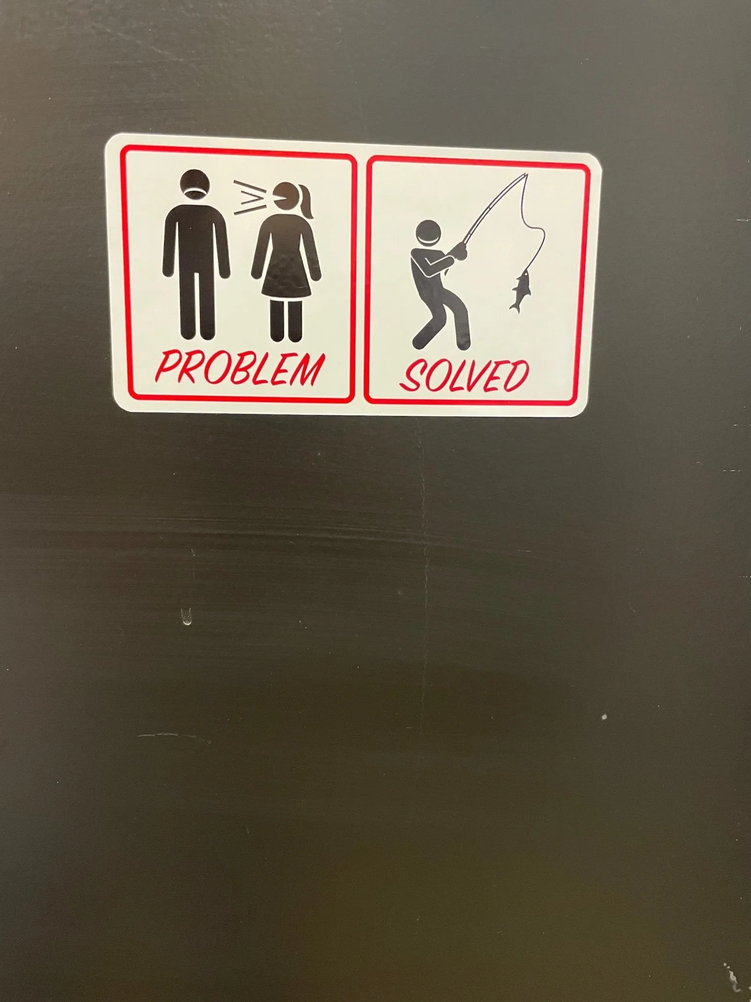 Problem - Solved fishing sticker