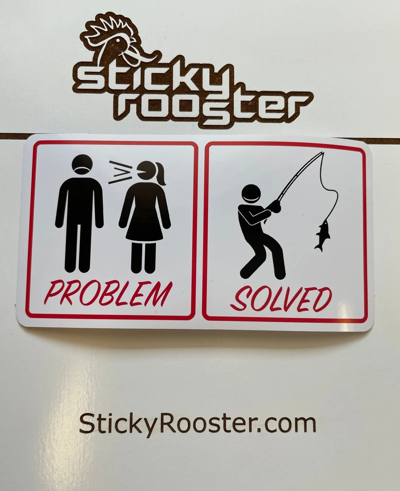 Problem - Solved fishing sticker