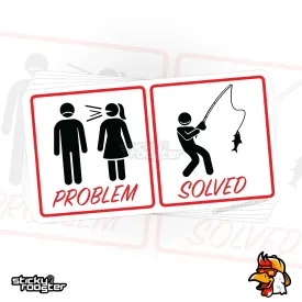 Problem - Solved fishing sticker