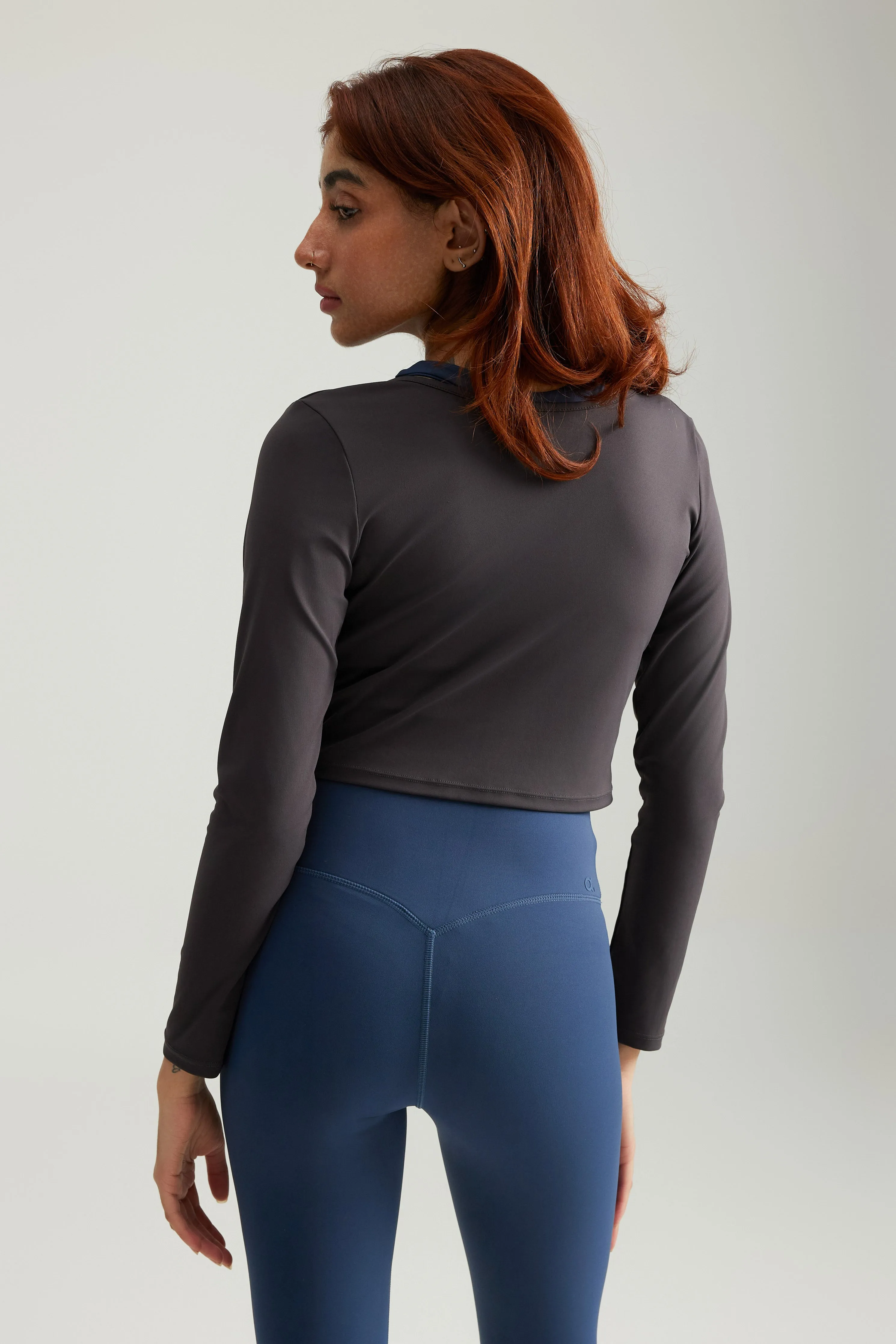 Reversible Twist Long Sleeve in Truffle