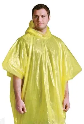 Romano nx PVC Waterproof Reusable Rain Ponchos Raincoat Rainwear Hooded Camping