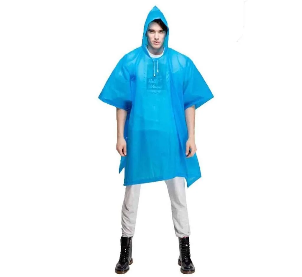 Romano nx PVC Waterproof Reusable Rain Ponchos Raincoat Rainwear Hooded Camping