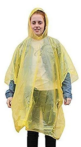 Romano nx PVC Waterproof Reusable Rain Ponchos Raincoat Rainwear Hooded Camping