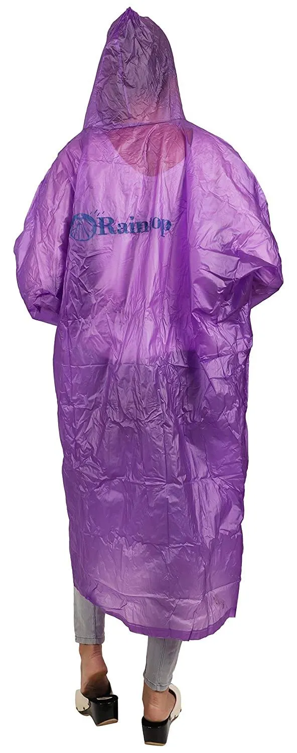 Romano nx PVC Waterproof Reusable Rain Ponchos Raincoat Rainwear Hooded Camping