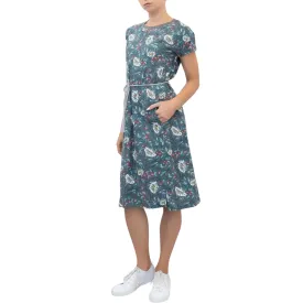 Seasalt Flower Show Short Sleeve Floral Print Cotton Jersey Short Dresses