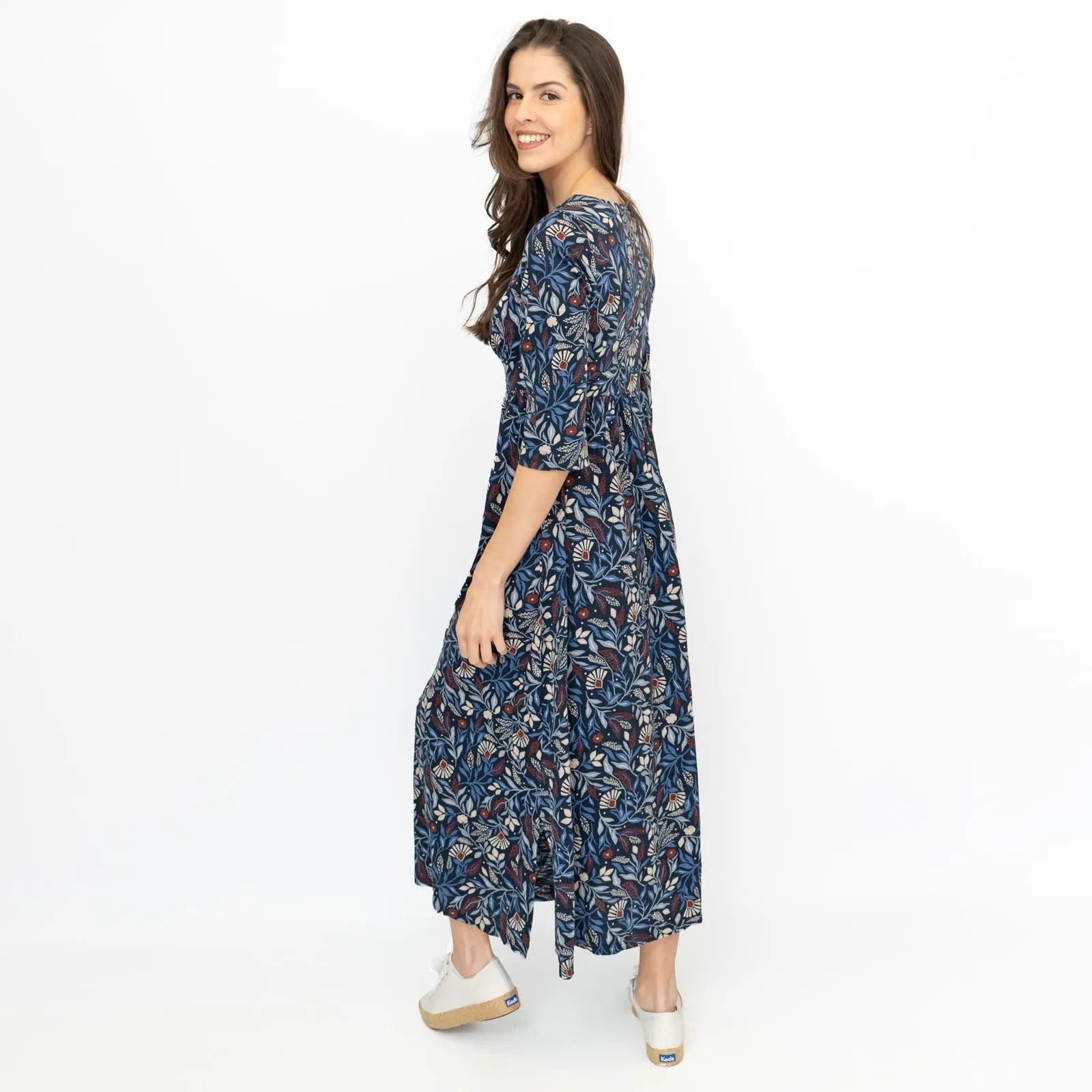 Seasalt Maggie Blue Maxi Dress Folk Meadow Maritime