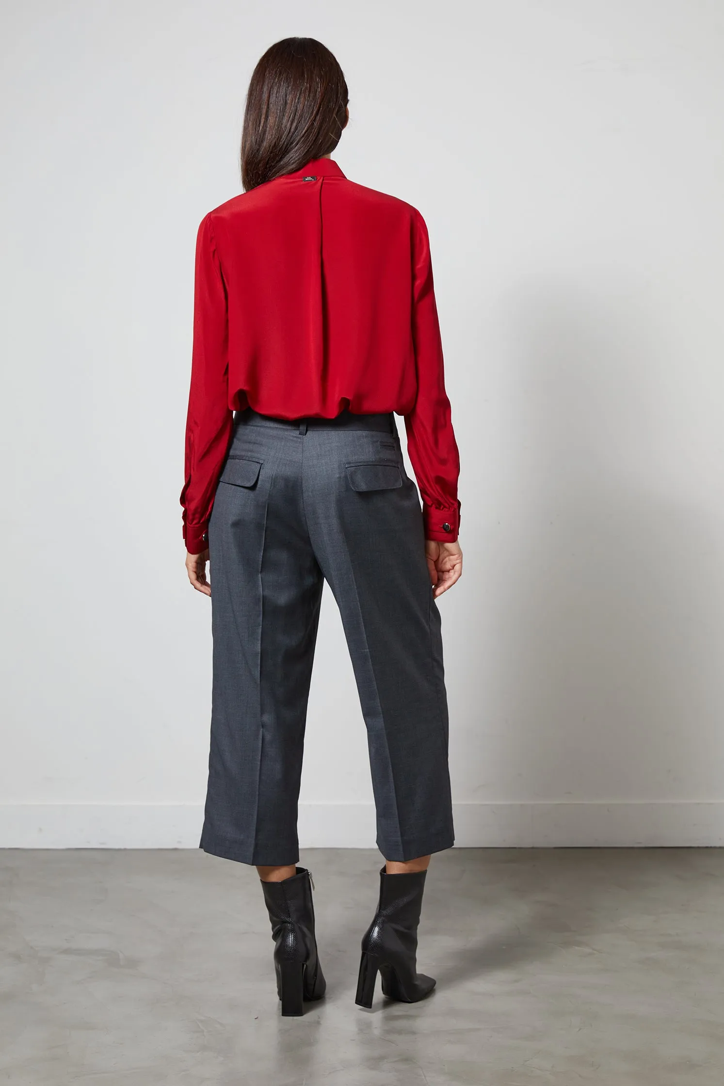 SKY B red - silk blouse