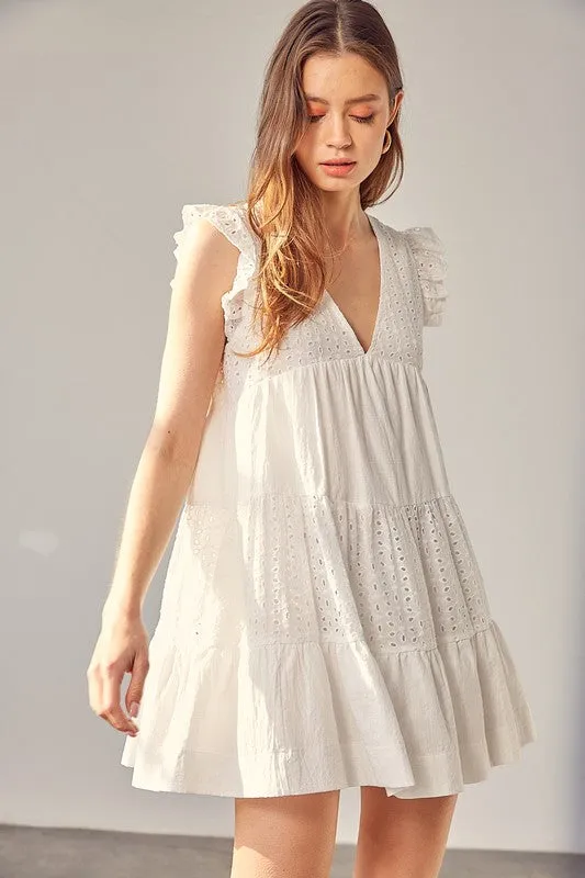 Take Me There Eyelet Romper Dress