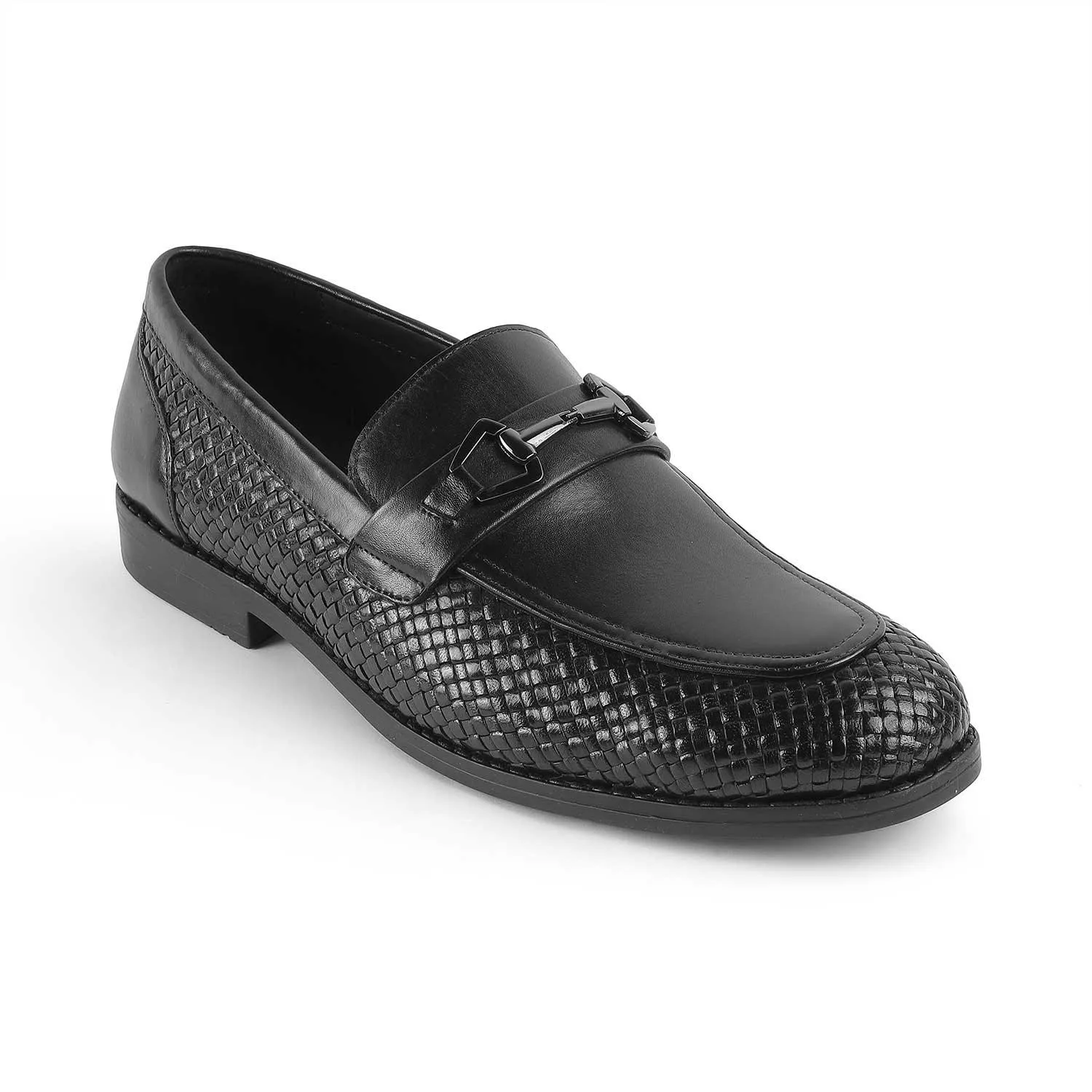 Tresmode Julio Black Men's Leather Loafers