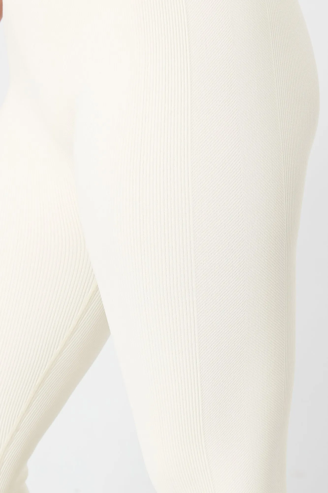 Twill Active Ribbed Unitard - CREAM