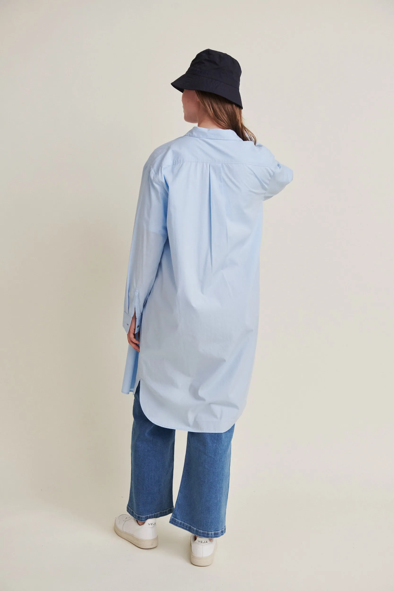 Vilde Oversized Dress GOTS - Cashmere Blue