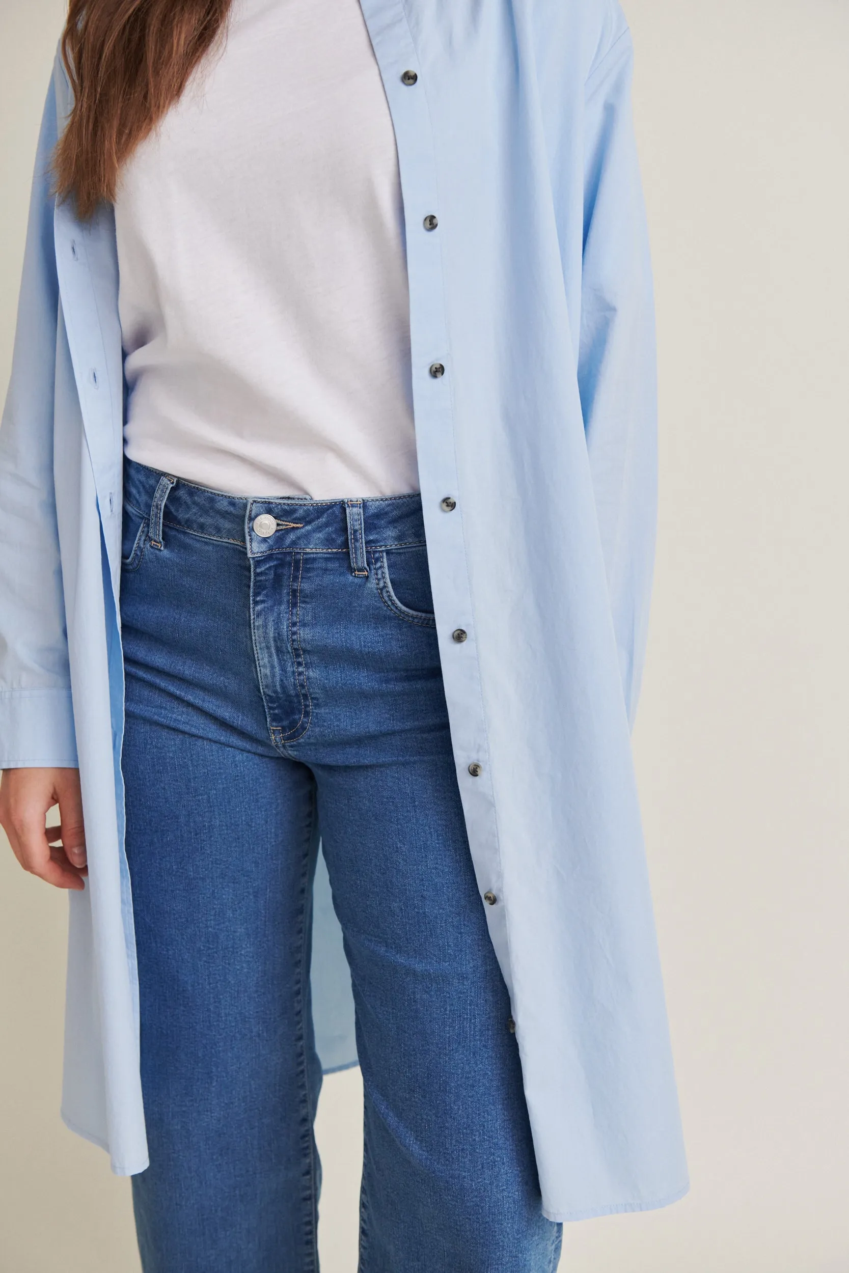 Vilde Oversized Dress GOTS - Cashmere Blue