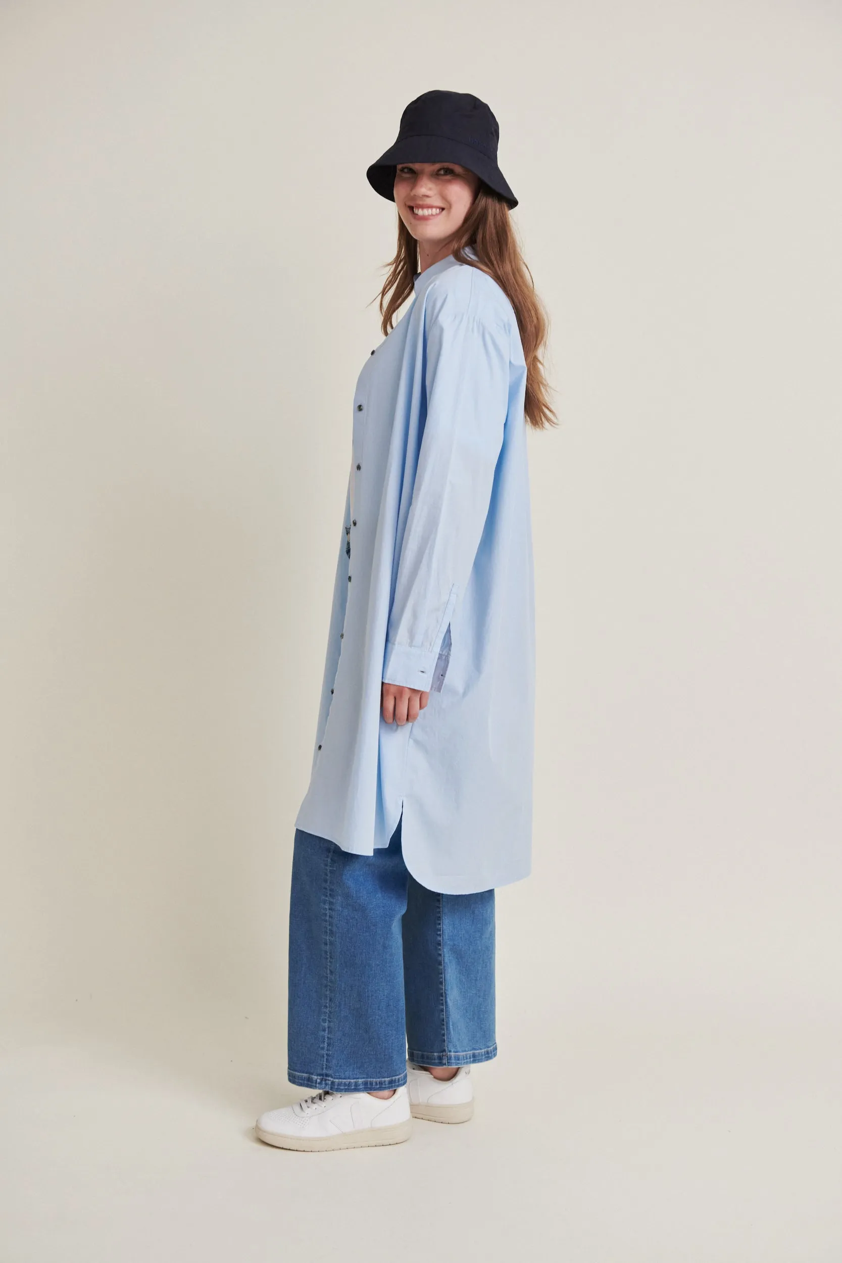 Vilde Oversized Dress GOTS - Cashmere Blue