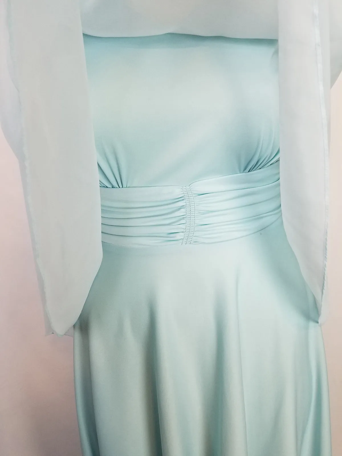 Vintage Gus Mayer Size M Aqua Cape Dress