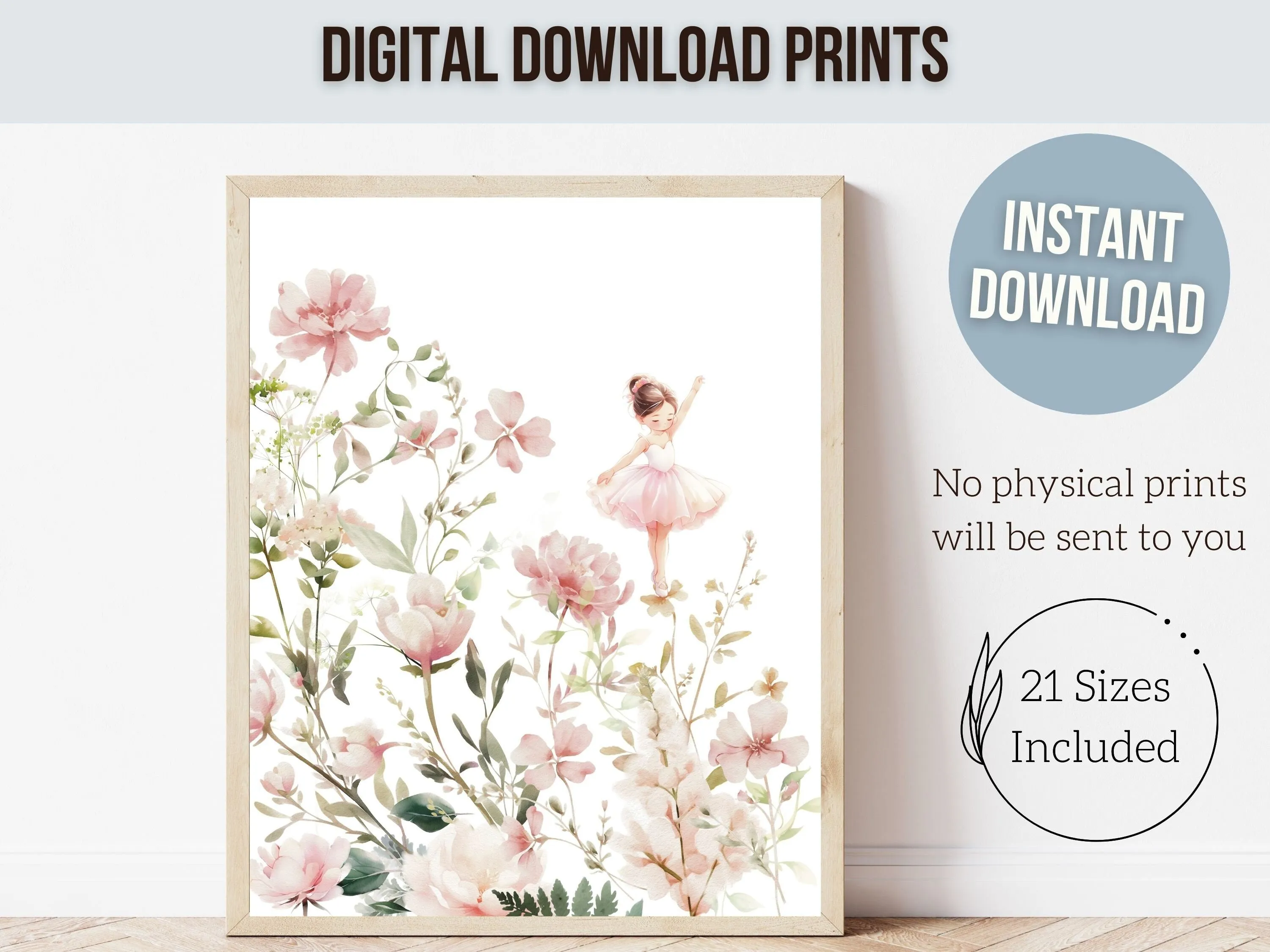 Wildflower Ballet Nursery Prints