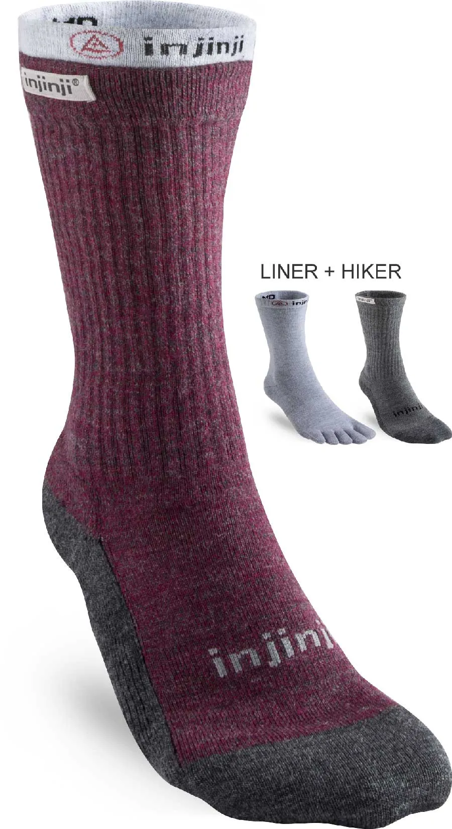 Women's Injinji Merino Wool Liner Hiker Socks (INJ-333379)